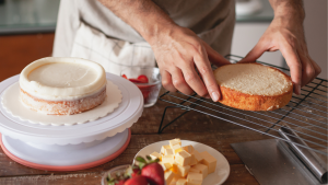 A Person Making Cake