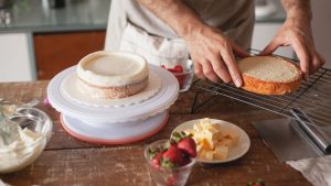 A Person Making Cake