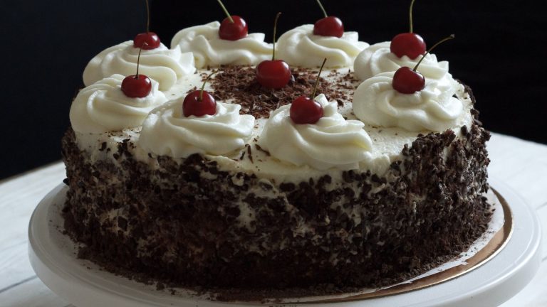 Cake with Cherry Toppings