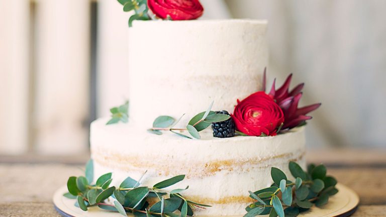 Close-Up Photography of Cake With Flower Decor