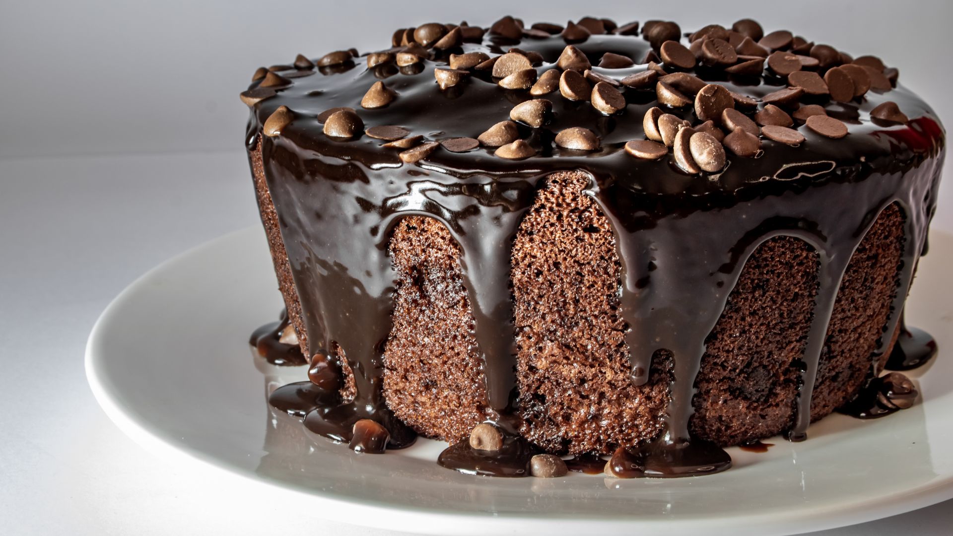 Close-Up Shot of a Chocolate Cake