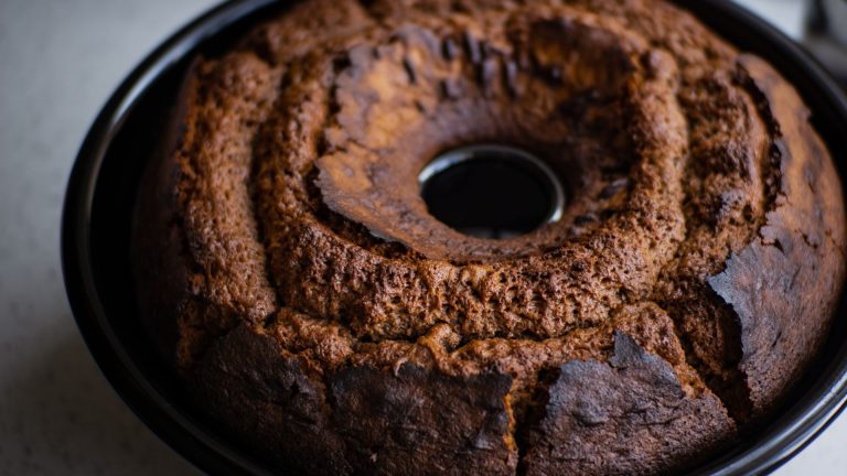 Homemade Chocolate Cake in A Baking Pan