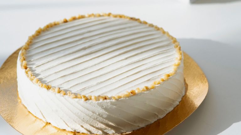 White Cake on White Table Top