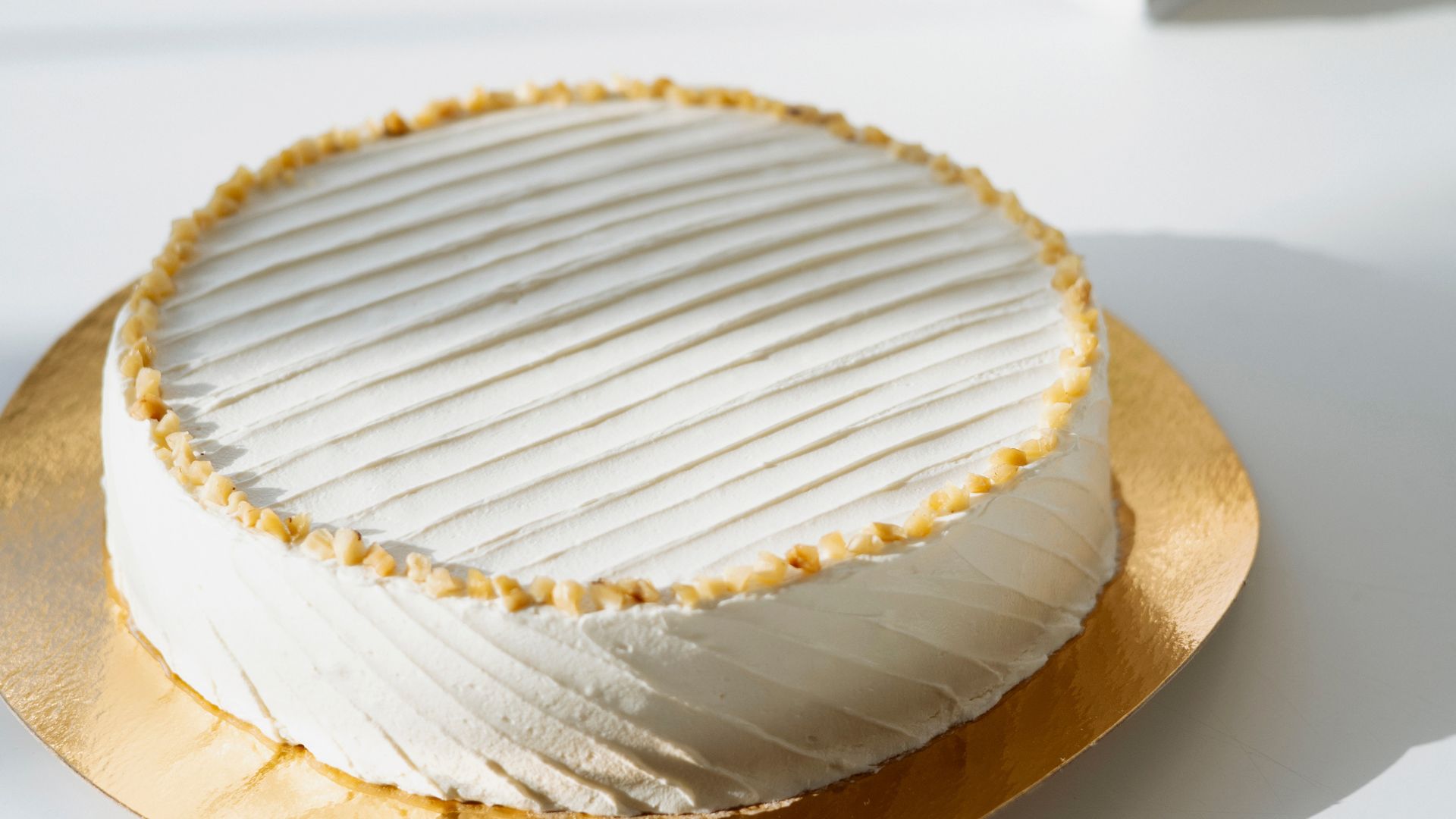 White Cake on White Table Top