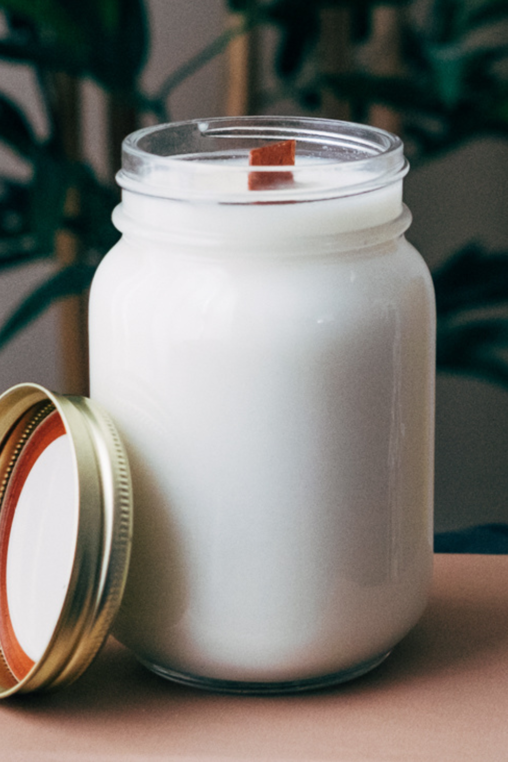 Milk Filled Jar on Book