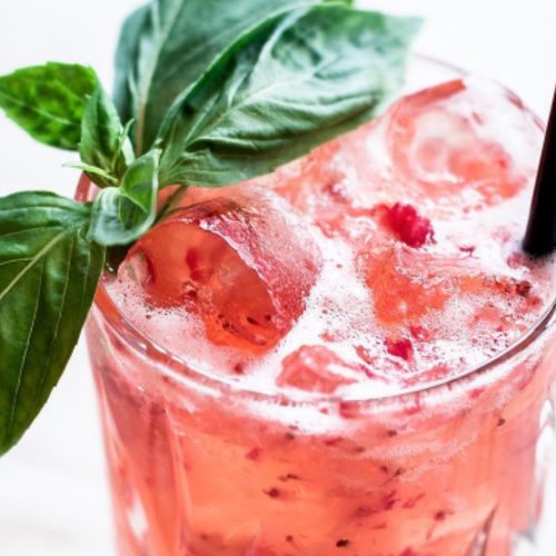 #Strawberry and Basil Fizz #ad