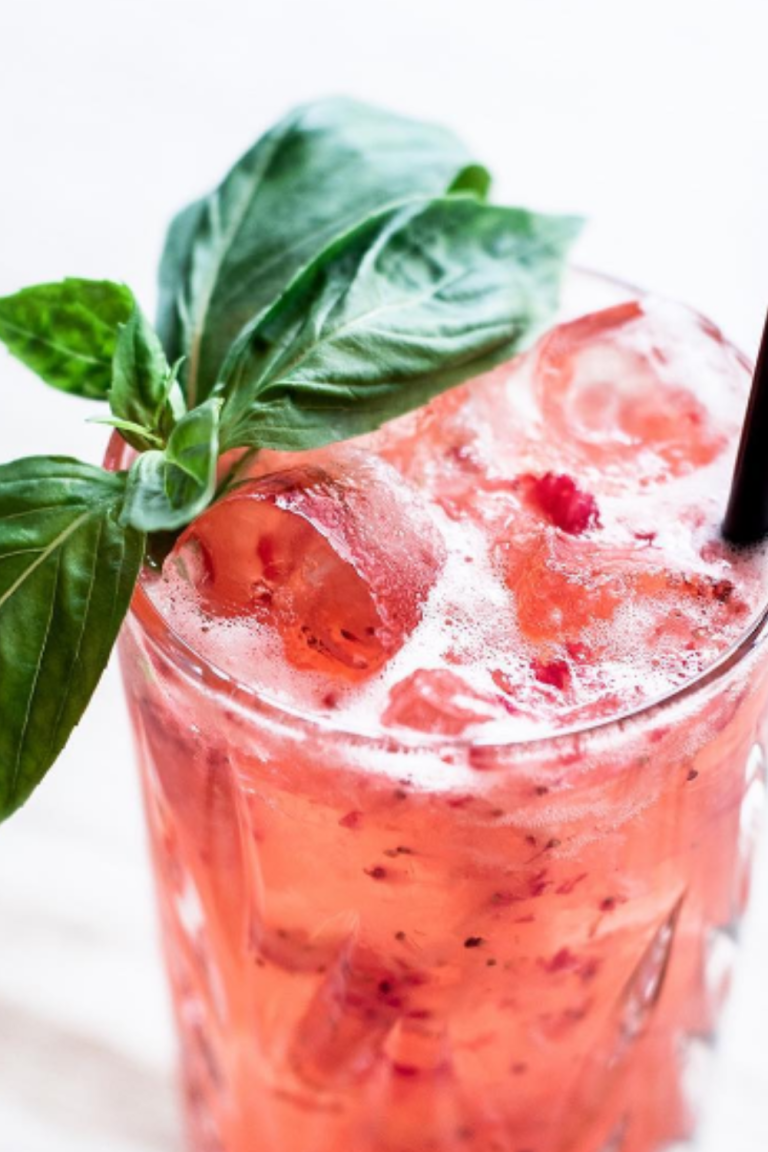 #Strawberry and Basil Fizz #ad