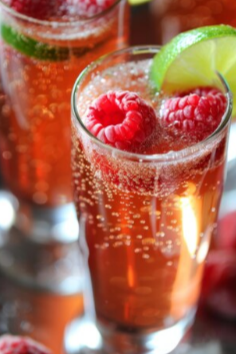 Raspberry Lemon Gin Fizz