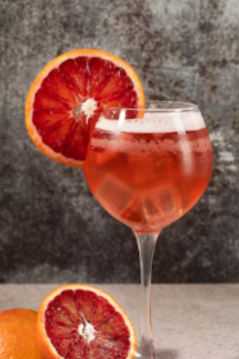 Sparkling Blood Orange Martini