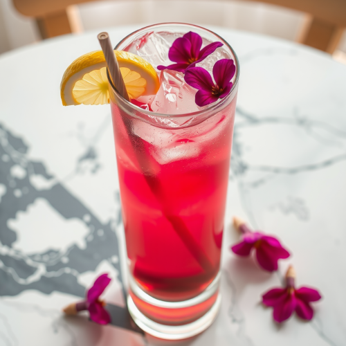 Hibiscus Gin Fizz