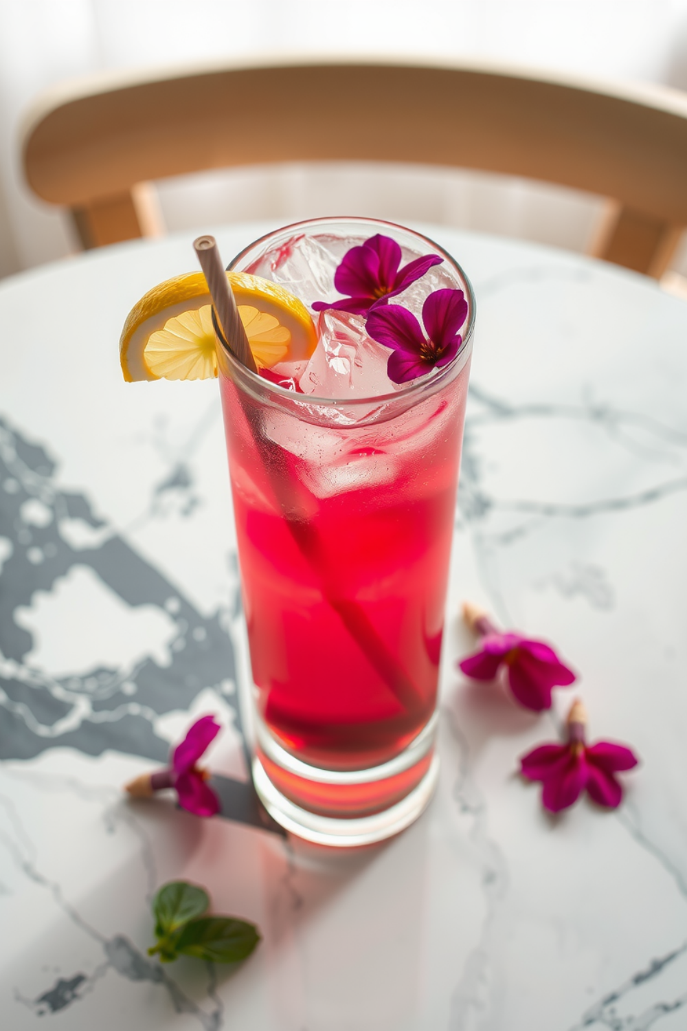 Hibiscus Gin Fizz